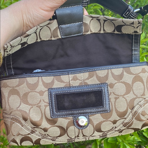 🔥Coach Sufflette Cloth Brown Handbag Hobo L05Q-6280 Y2K vintage purse - Picture 11 of 17